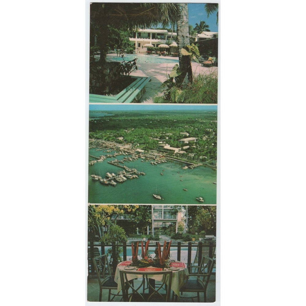 Pilot House Motel Nassau Bahamas Multi-View Chrome Postcard Marina Pool Dining